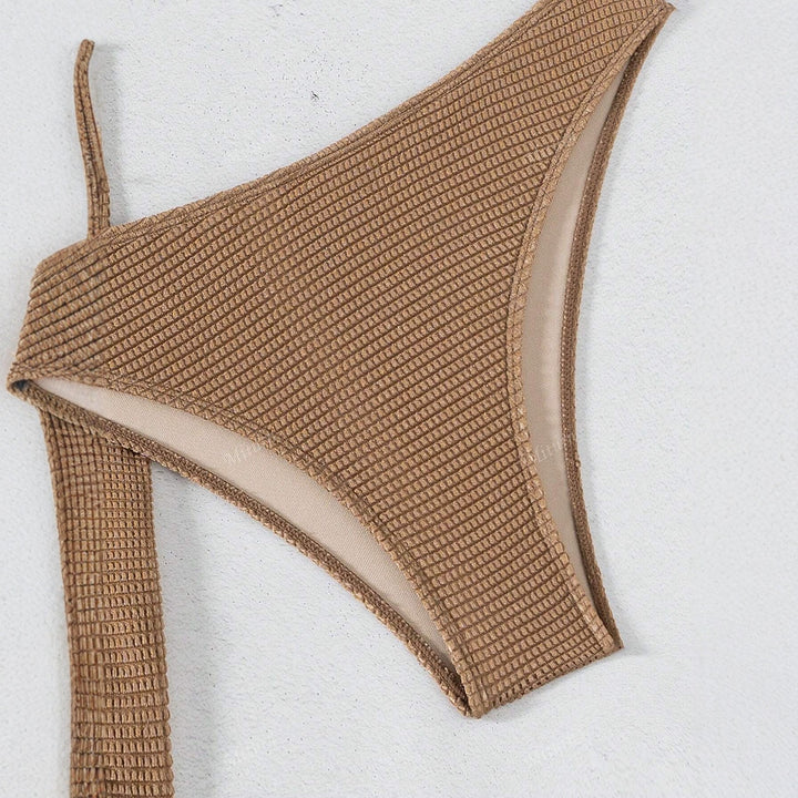 Dame bandeau bikini sæt med dekorativt indpaknings nederdel Skovae