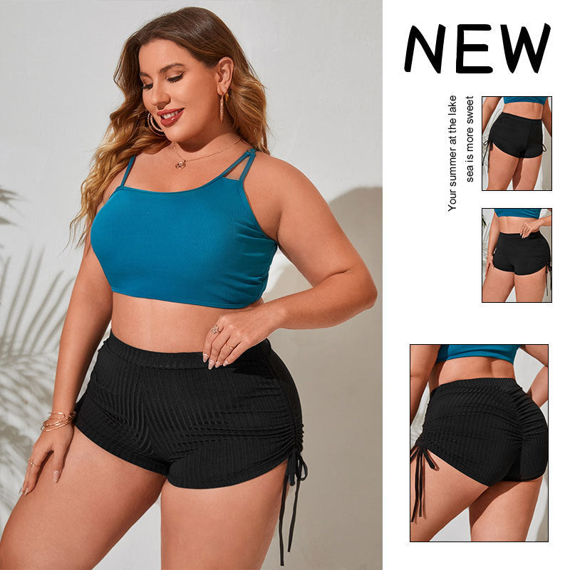 Dame shorts med sidelæns flæsedetail Skovae