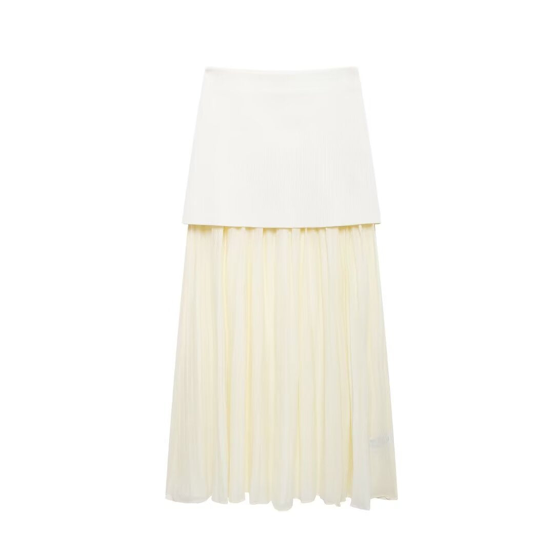 Femme Lagdelt Foldsmaxikilt Stilla