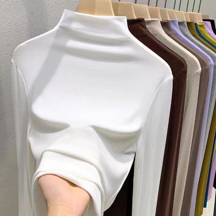 Kvinders Langærmet Turtleneck Sweater lavet af høj kvalitet Strikstof