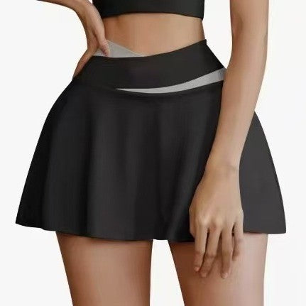 Femme Højtaljede Athletic Skort med indbyggede shorts Stilla