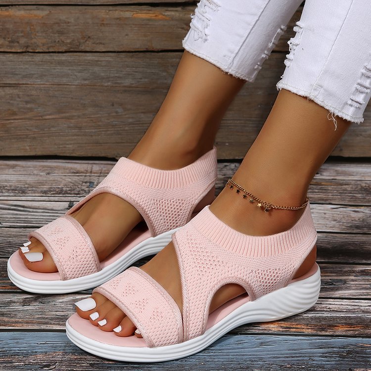 Dame Comfort-sandaler med elastisk overdel og åndbar sål Stilla
