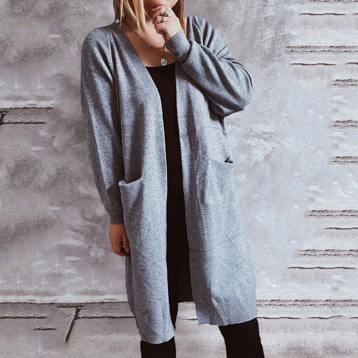 Damer casual strikket cardigan med praktiske lommer og åben skæring Stilla