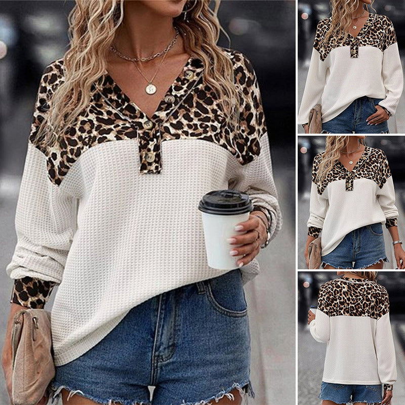 Dame casual top i trendy dyremønster Stilla