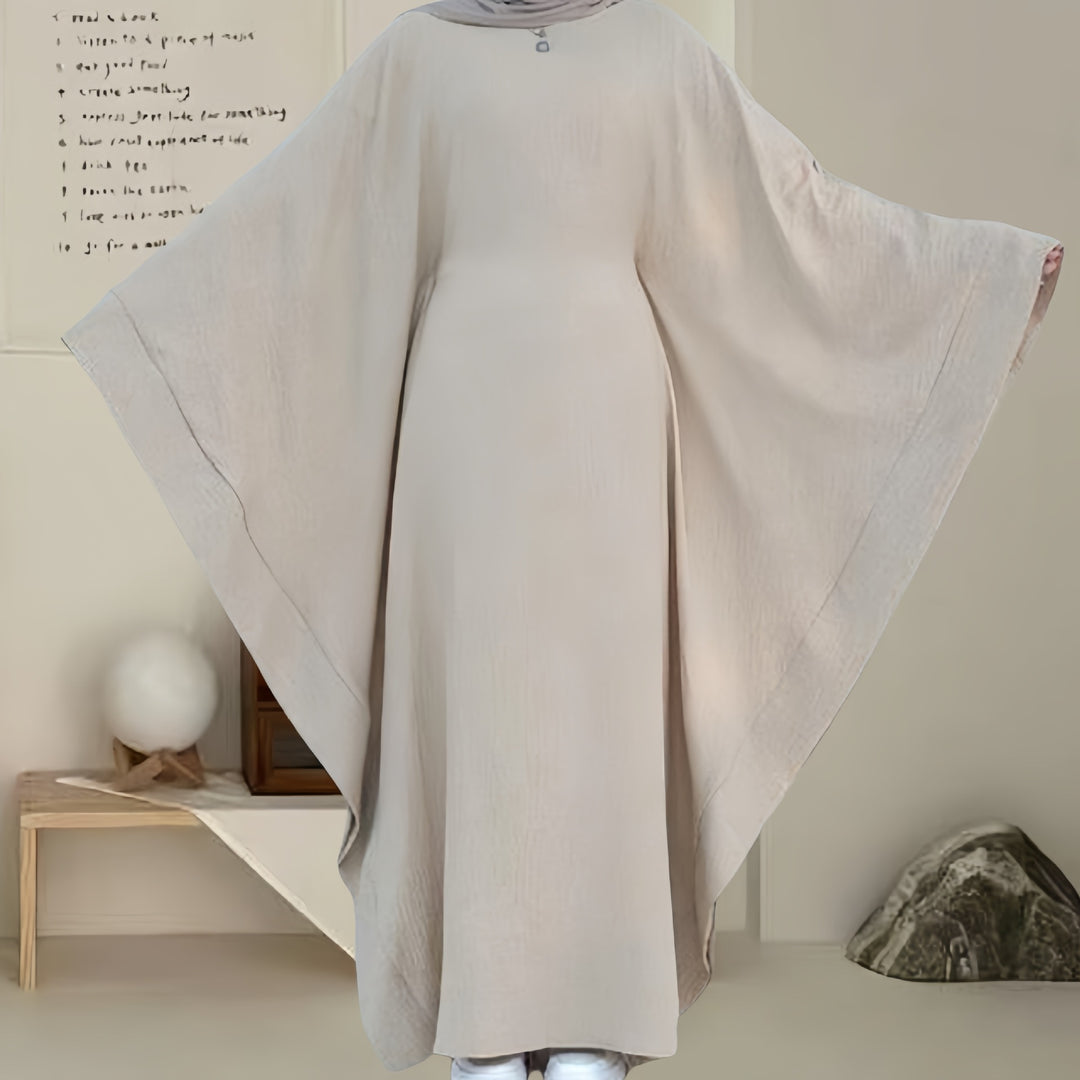 Dame Kaftan Kjole med bred pasform og elegante vingeærmer Stilla