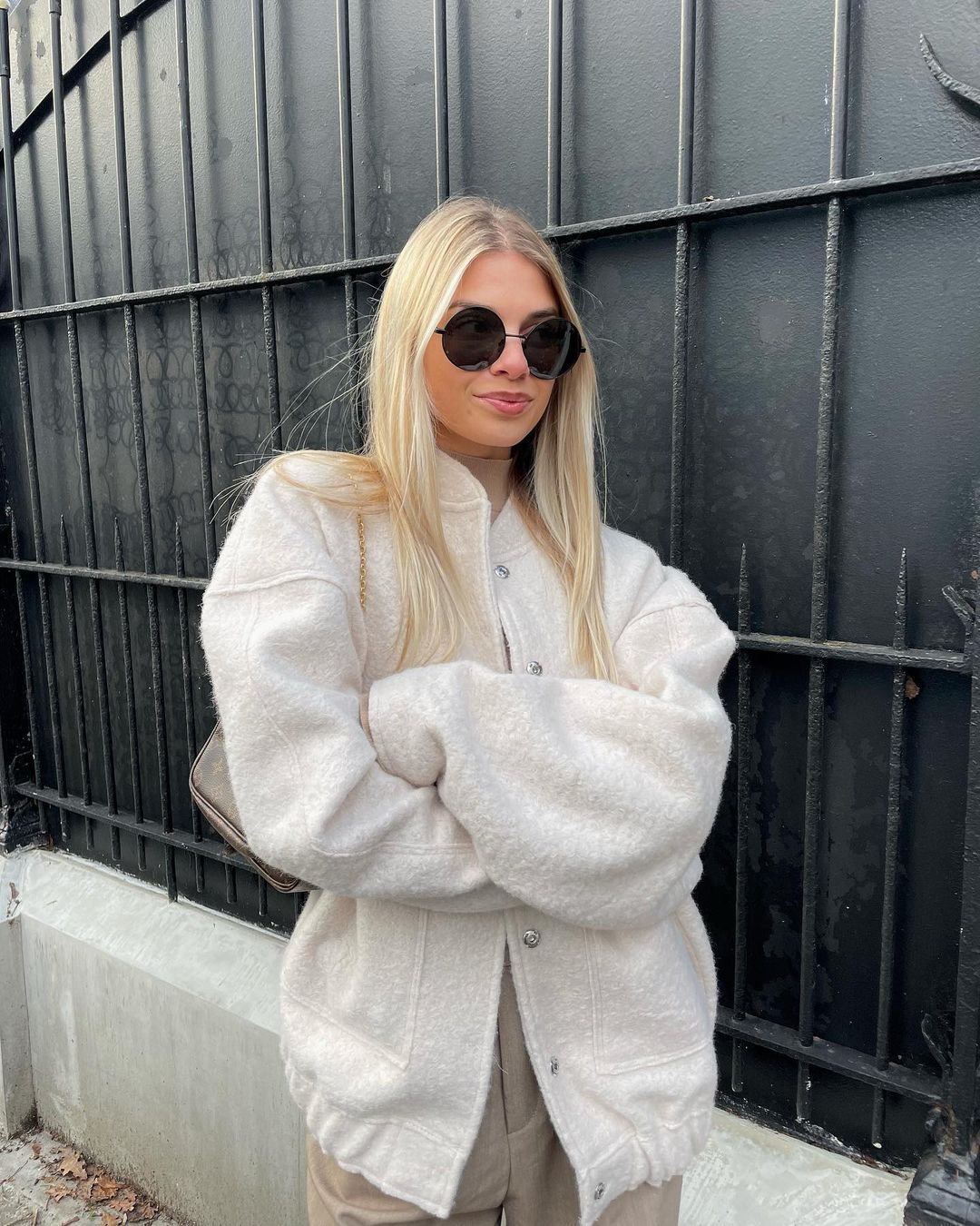 Dame Krammende Oversized-Jakke i Boxy-snit Stilla