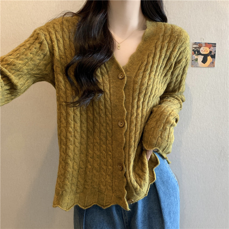 Kvindernes cardigan med struktureret kabelmønster og elegante knapdetaljer Stilla