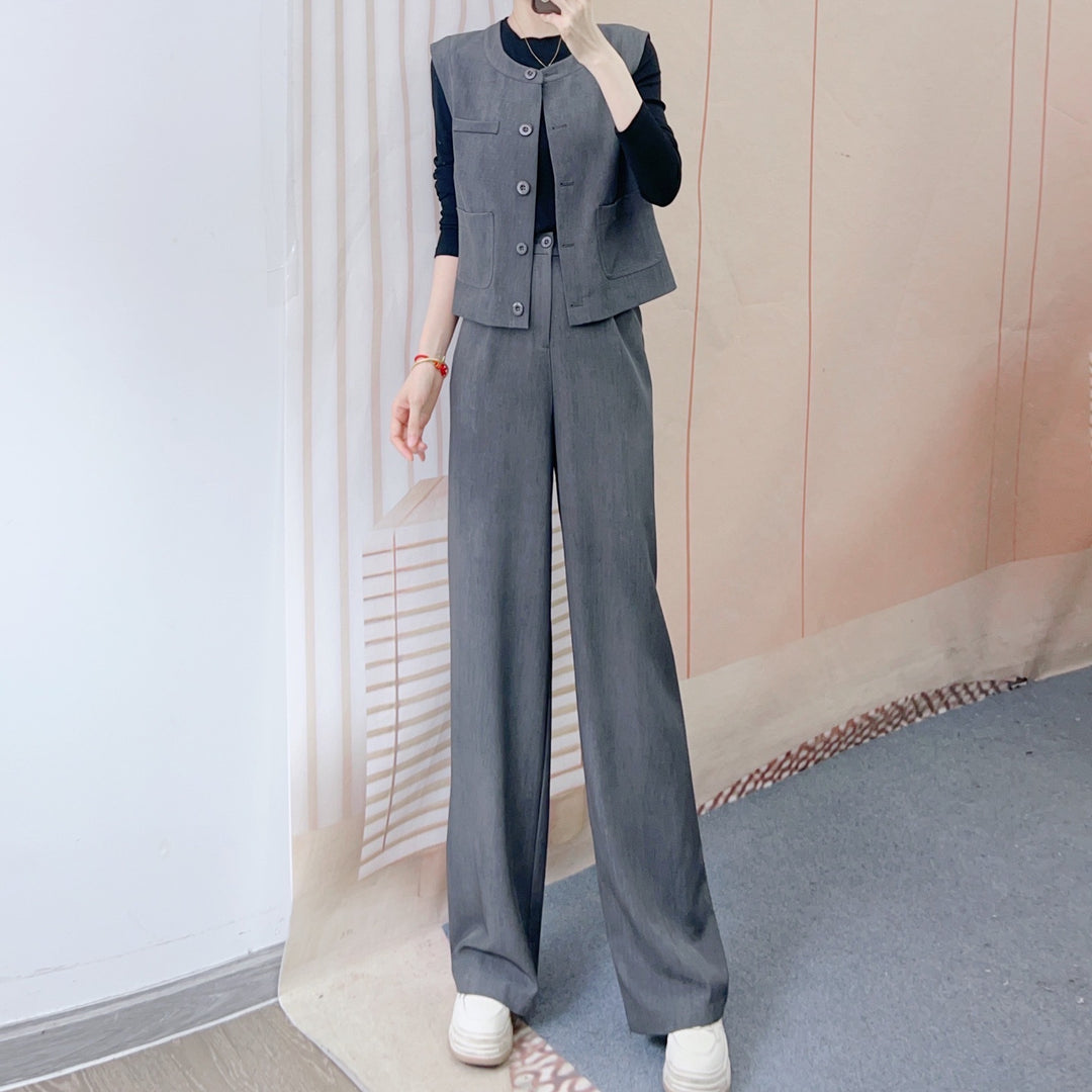 Dame elegant vest og bukser kombination Stilla