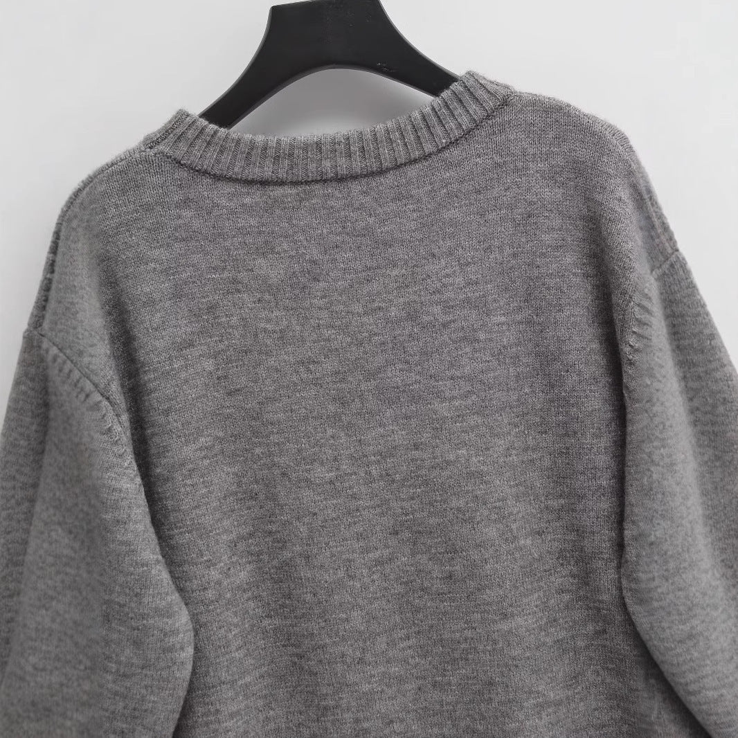 Femme Cozy Oversized Strikpullover Kjole Stilla