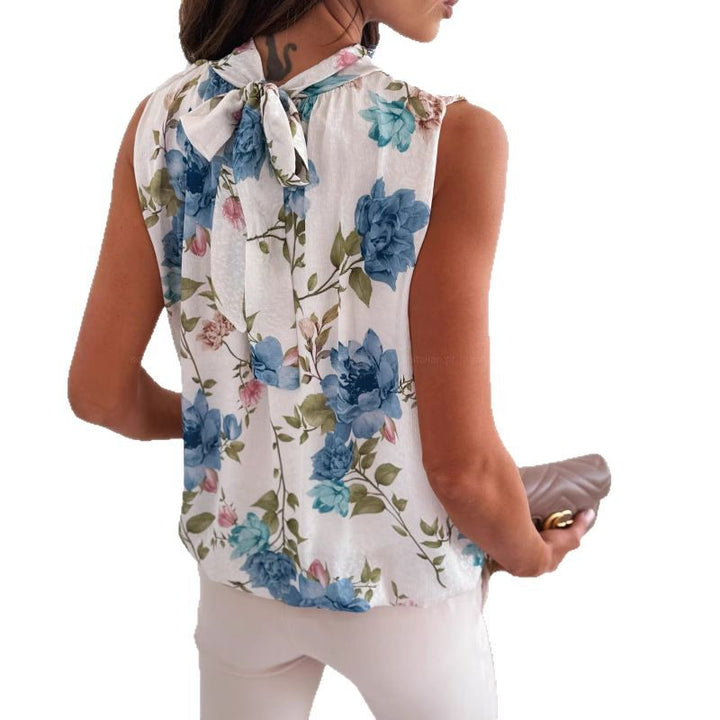 Dame let bluse med eksklusivt blomsterprint Stilla