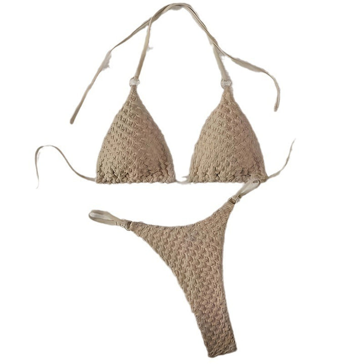 Dame triangel-bikini med flettet struktur Skovae