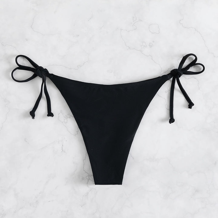 Dame bikini bund med justerbare sidestræk og høj udskæring Skovae