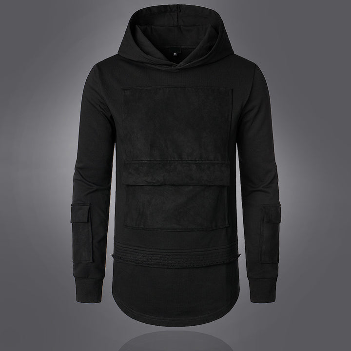 Herrer Stilfuld Højkrave Hoodie med Multifunktionslomme Design Stilla