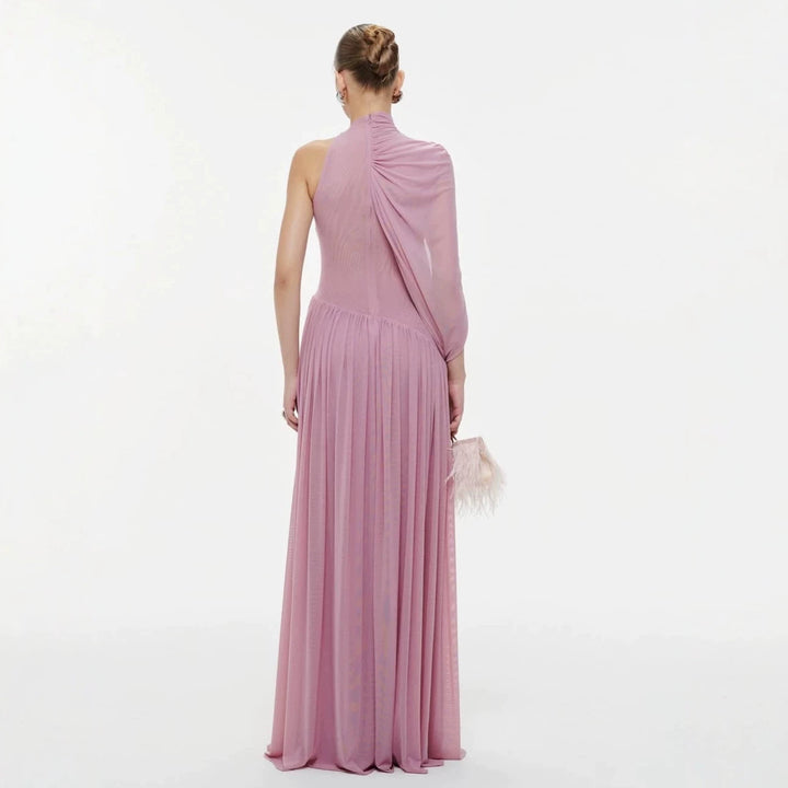 Dame Elegant wrap dress with asymmetric design and flowing drape Skovae