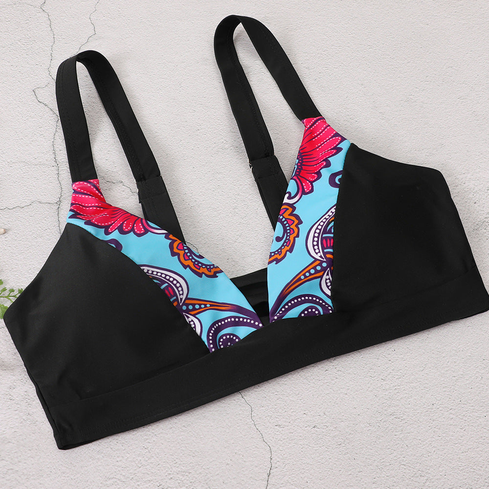 Dame Sporty og fashionable bikini-sæt med iøjnefaldende mønster Stilla