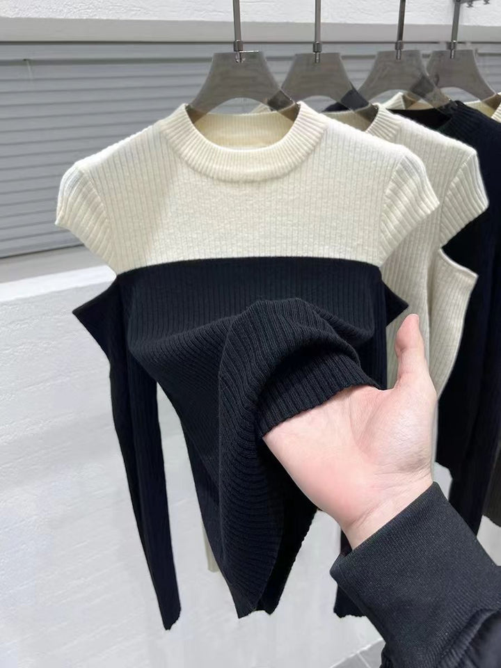 Dame Rip-Cut-Out-Ærme Top Stilla