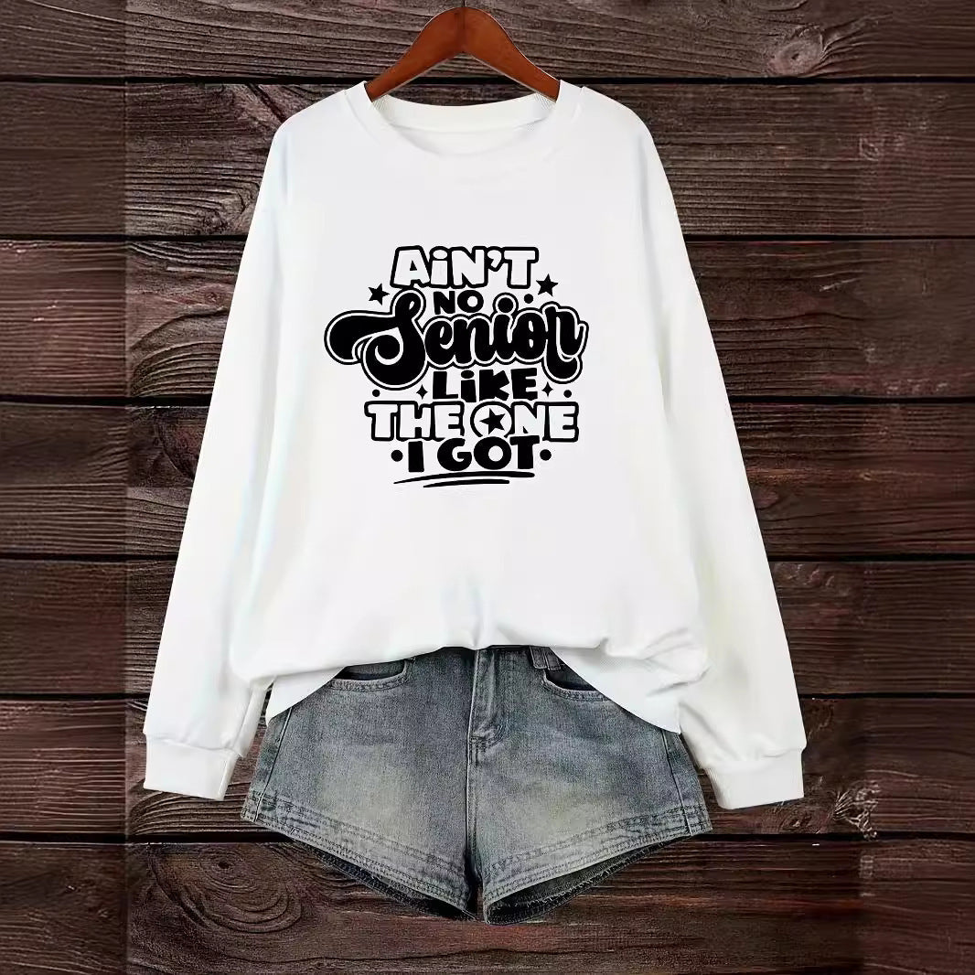 Kvinders sweatshirts med afslappet slogan-design Stilla