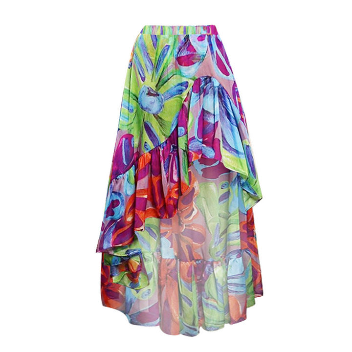 Dame heldragt badedragt med blomstret cut-out design Skovae