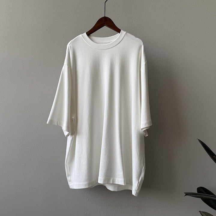 Dame løst oversized T-shirt i kvalitets bomuld med brede ærmer Stilla