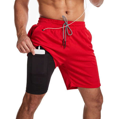Herrer Sportslige Hybrid-shorts med praktiske lommer og åndbart materiale Stilla