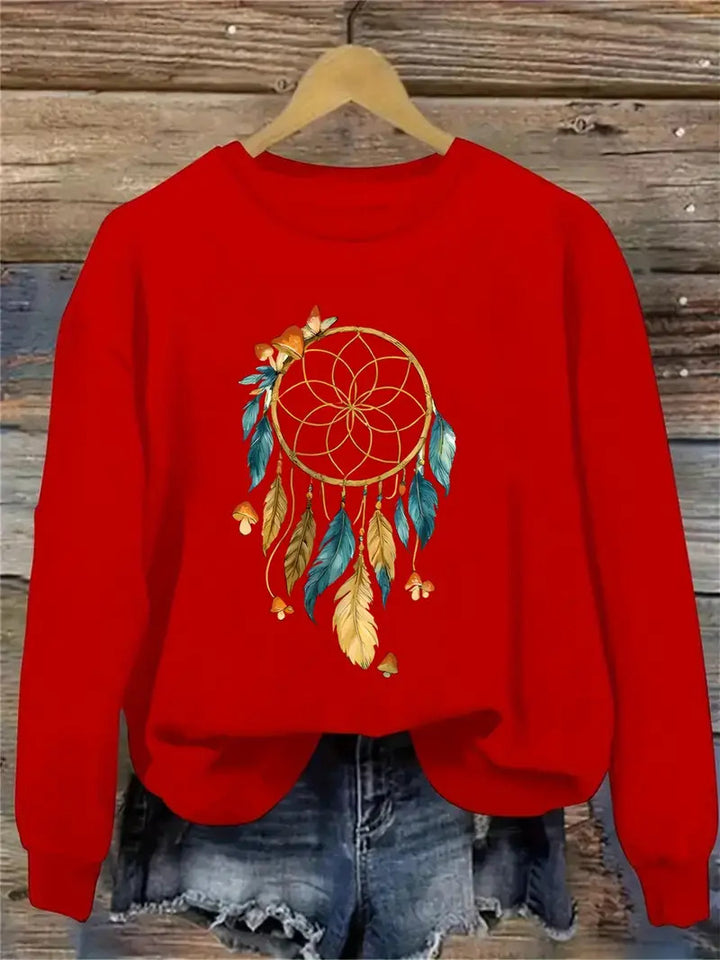 KVinders sweatshirt med kunstnerisk drømmefanger design Stilla