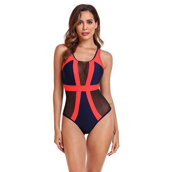 Dame Sporty Éntegreret Badedragt med moderne Mesh-design Skovae