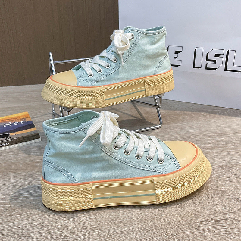 Dame højformat sneakers med tyk plateau sål og åndbar struktur Stilla