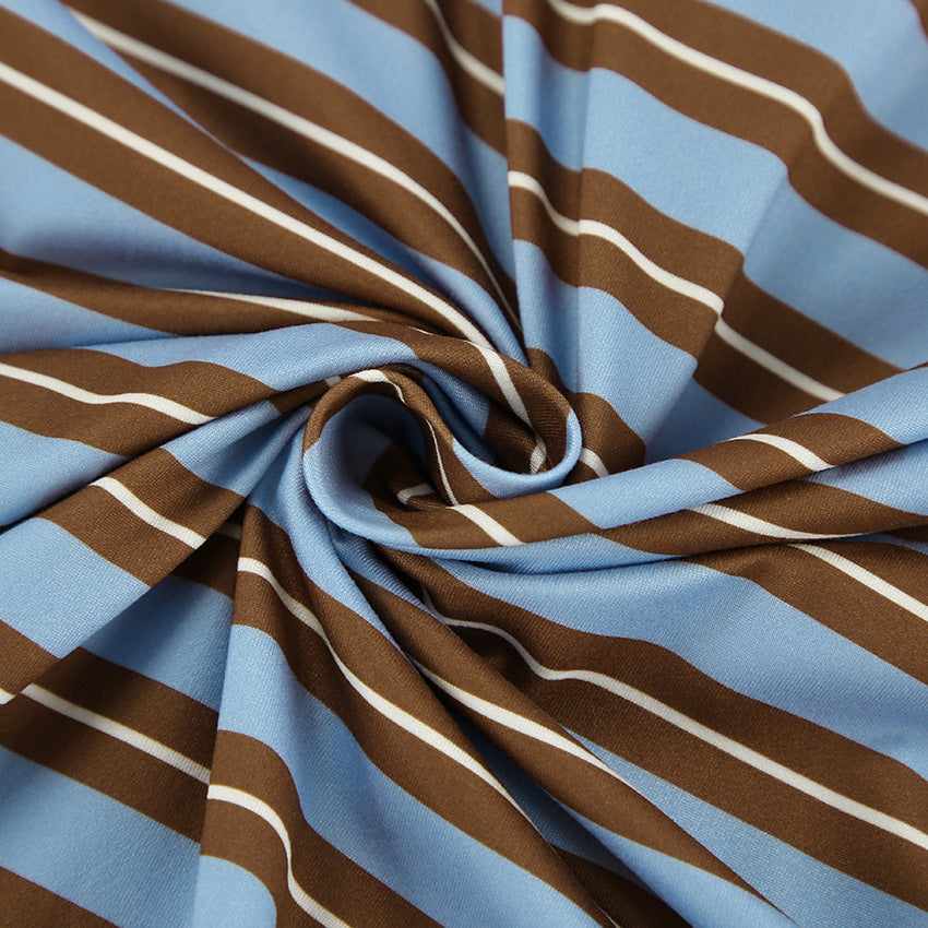 Dame Casual stribet skjorte med krave og elegante detaljer Stilla