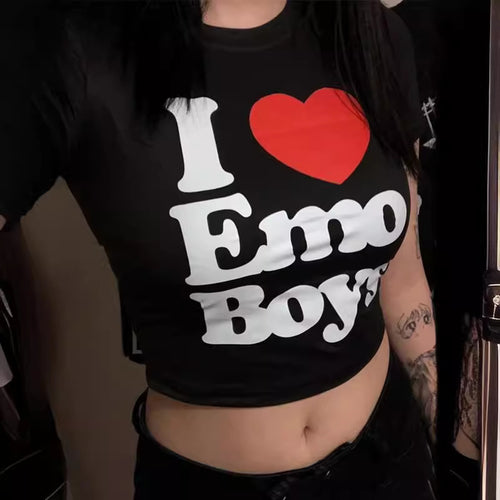 Dame Crop-T-shirt med kreativt skeletdesign og inspirerende tekst Skovae