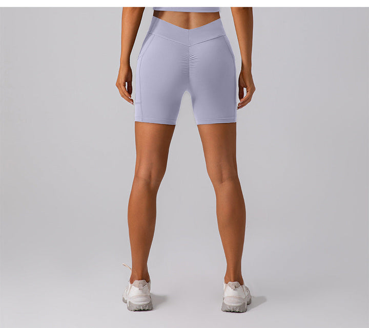 Stilla | Waist Hip Lift Fitness Shorts Dobbelt Sidet Børstet Yoga Bukser Til Kvinder, Slim Fit Sports Bukser