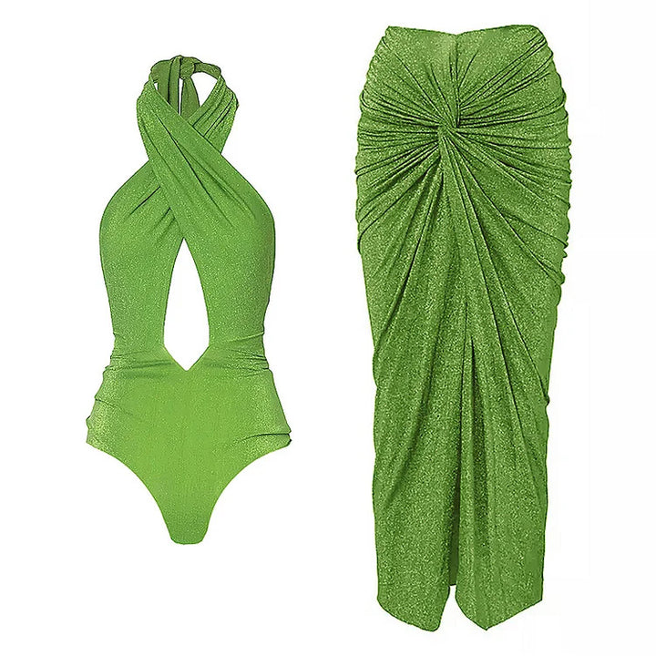 Dame elegant Cut-Out heldragt badedragt Skovae