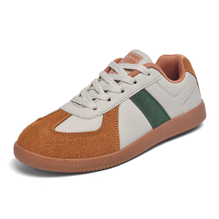 Unisex nan urbaner Tennis-Sneaker med velourslæder-overlays, polstret hælkant og vulkaniseret gummisål Skovae