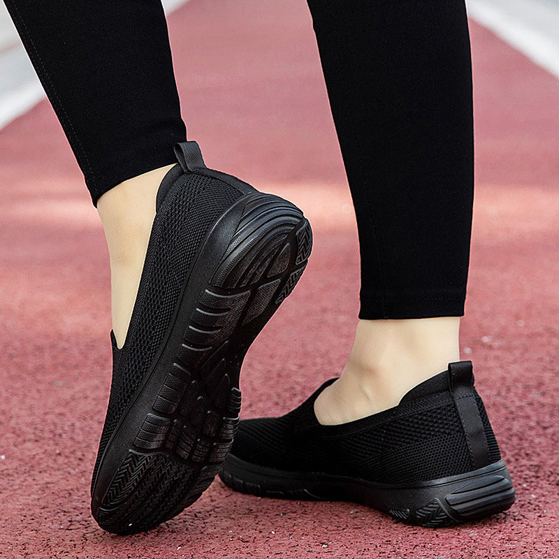 Damer nan sømløs strik-sneakers med ergonomisk fodsengsprofil og stødabsorberende letvægts sål Skovae