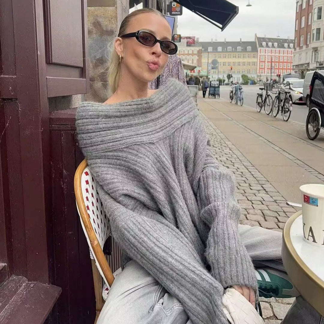 Dame afslappet striktrøje Stilla