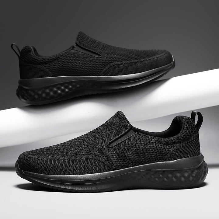 Unisex nan nahtløs slip-on sneakers med viskoelastisk indlægssål, fleksibel dæmpningssåle og åndbart strikoverdel Skovae