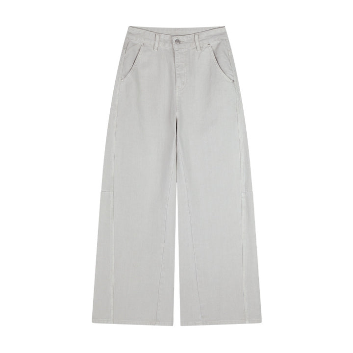 Dame bredskårne cargo-jeans med sidelommer Stilla