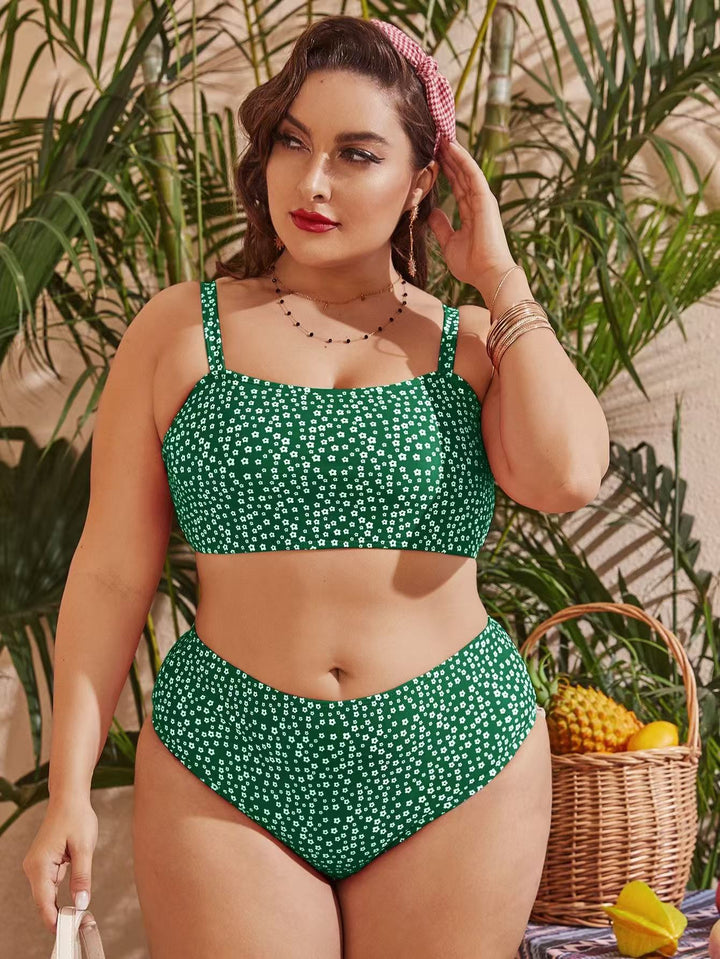 Dame Højskåret bikini med legende prikdesign Skovae