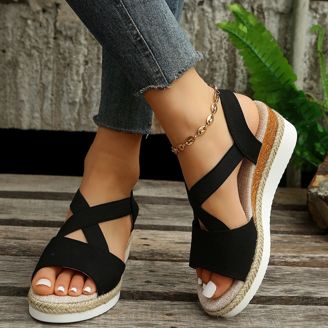 Dame Wedge-sandaler med moderne snit og komfortabelt fodseng Stilla