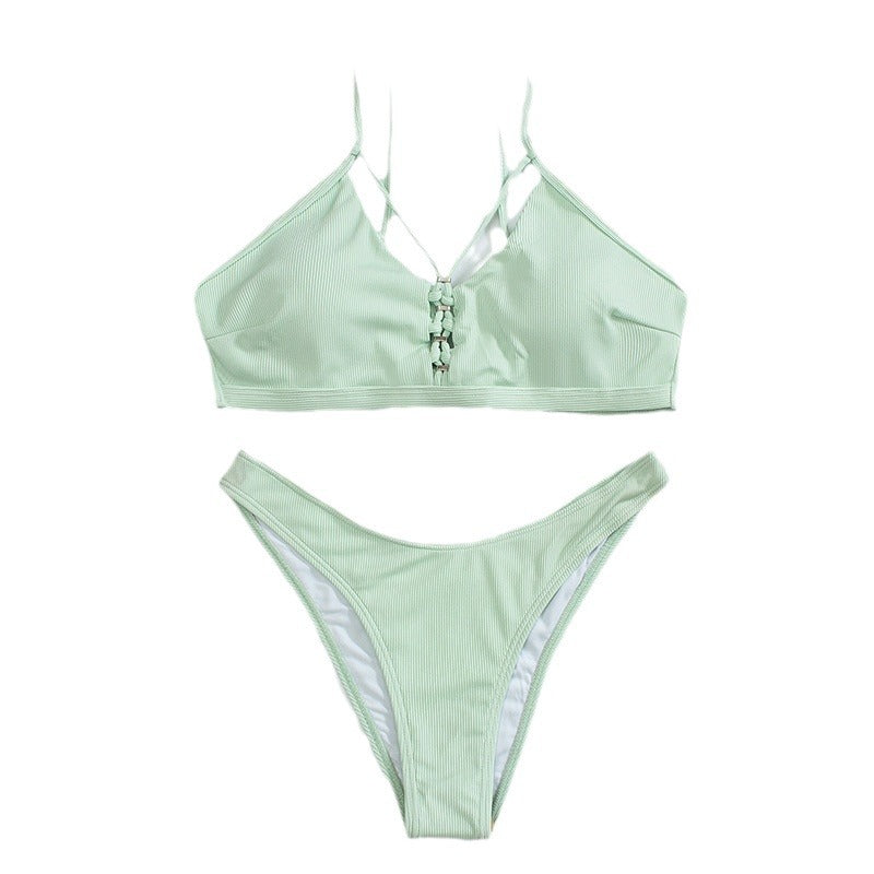 Dame bikini med moderne knudedetail og justerbare stropper Stilla