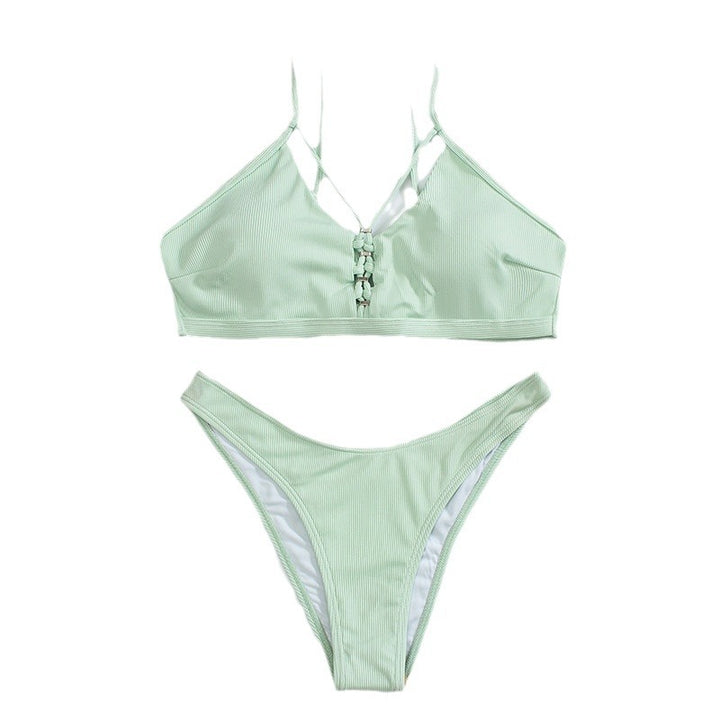 Dame bikini med moderne knudedetail og justerbare stropper Stilla