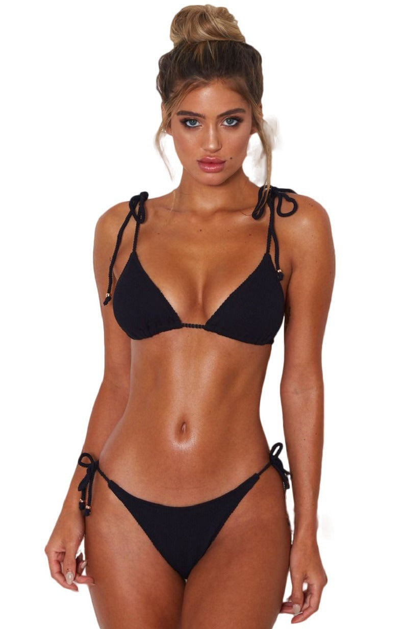 Femme Justerbar Sidesnørret-Bikini-Sæt Stilla