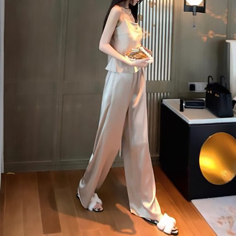 Dame elegant sæt bestående af ærmeløs top og bred bukser Stilla