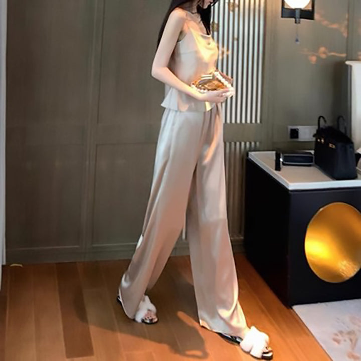 Dame elegant sæt bestående af ærmeløs top og bred bukser Stilla