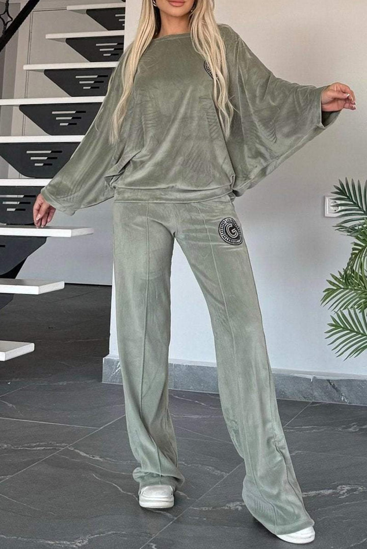 Kvinders afslappede velour loungewear sæt med blød skæring Stilla