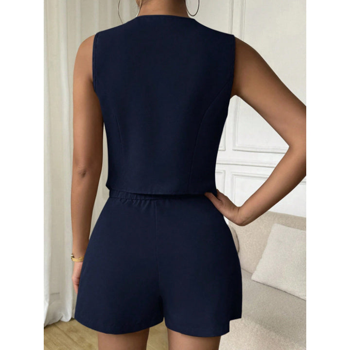 Dame Elegant jumpsuit med klassisk snit og stilfulde knapper Skovae