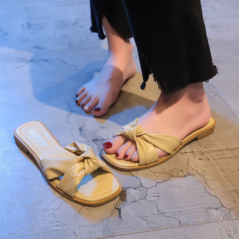 Femme Slide Sandaler med knude-detalje Stilla