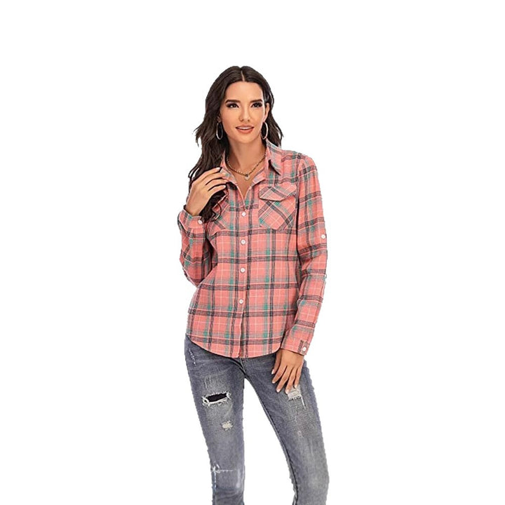 Dameternettern flannelbluse Stilla