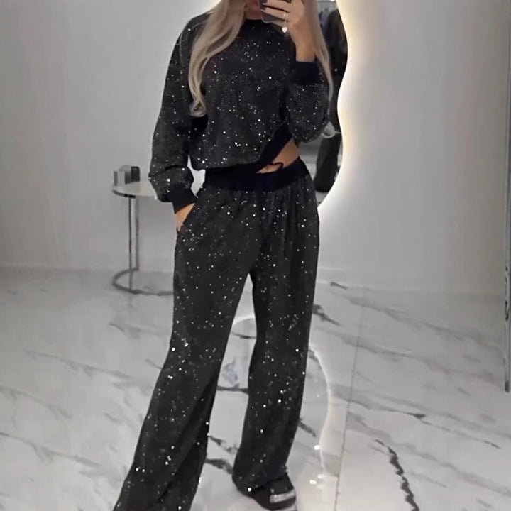 Dame Glitrende Fritids-Outfit Stilla