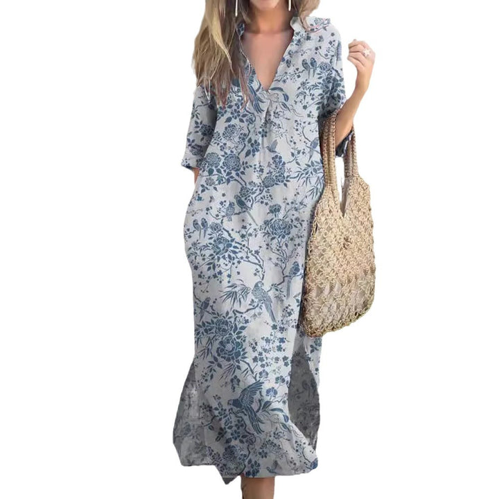 Dame Lang Tunika med blomsterprint Stilla