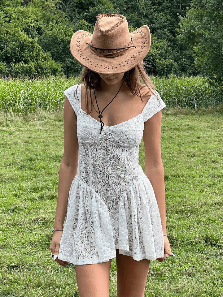 Dame Boho-Chic Spidskjole med flydende Nederdel Stilla